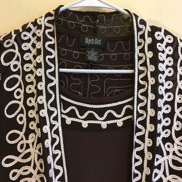 OBJECTS D'ART EMBROIDERED TOP WITH ATTACHED TANK‎ - Picture 2 of 6